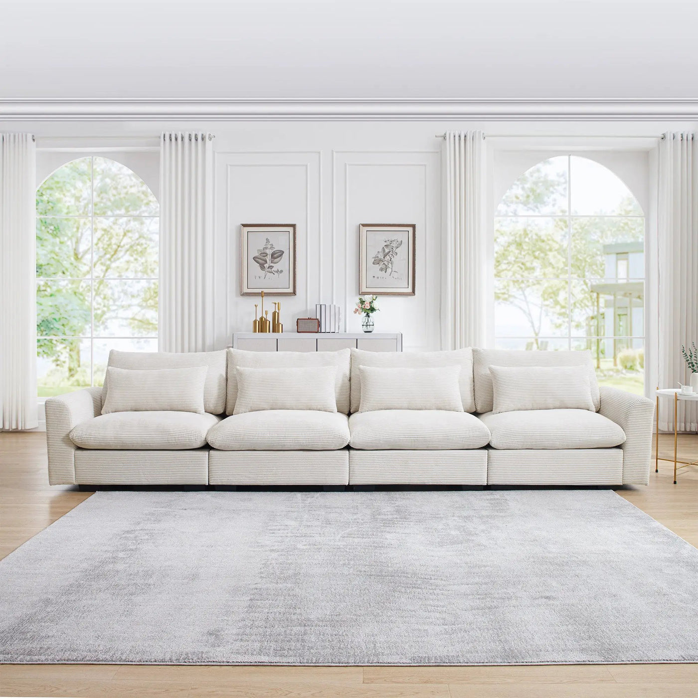 4 Seater Deep Seat Couches for Living Room by HouseOfZazla