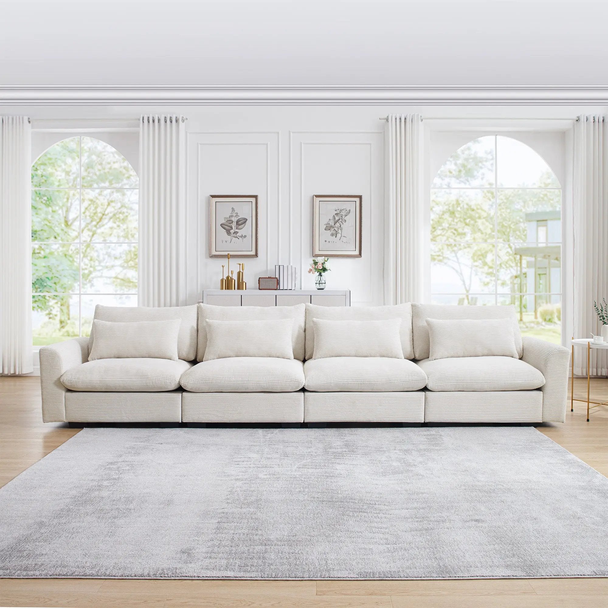 4 Seater Deep Seat Couches for Living Room by HouseOfZazla