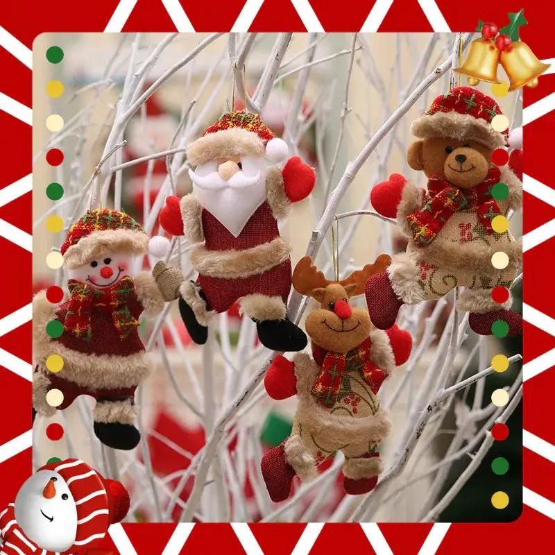 Fabric Christmas Ornaments, Dancing Snowman Deer Bear Tree Decorations by House Of Avana