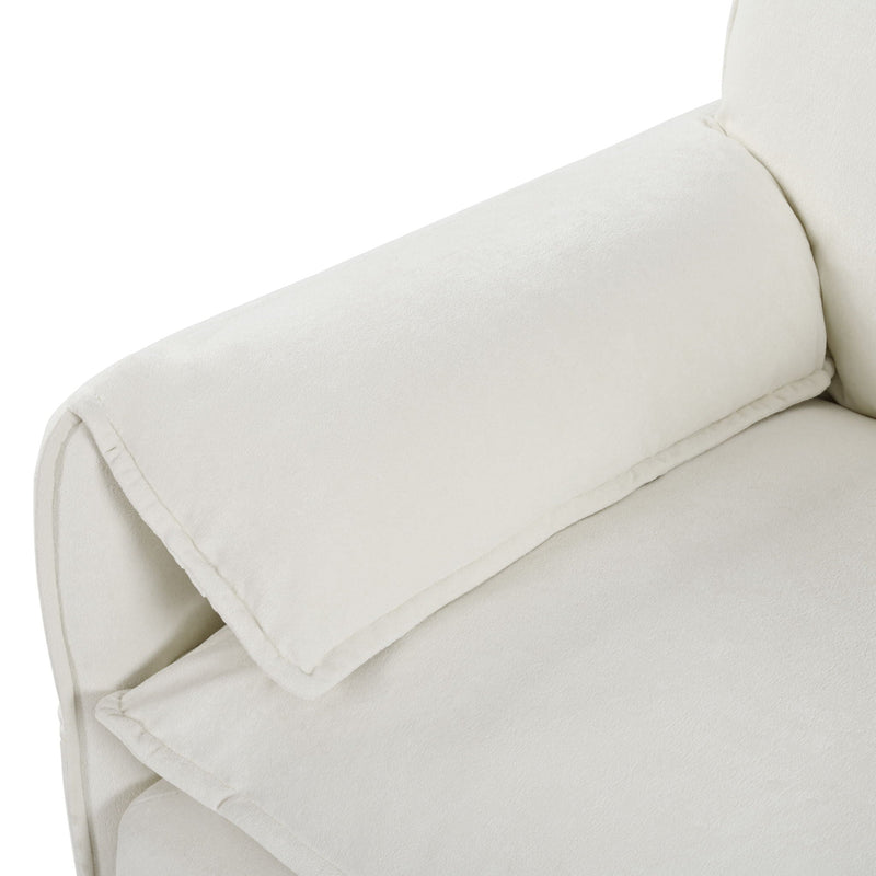Modern Comfy Deep Seat Modular Sectional Sofa Cloud Couch With Ottoman by HouseOfZazla