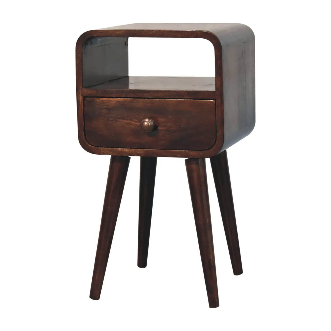 Mini Curve Open Bedside Nightstand by Unique Piece Furniture