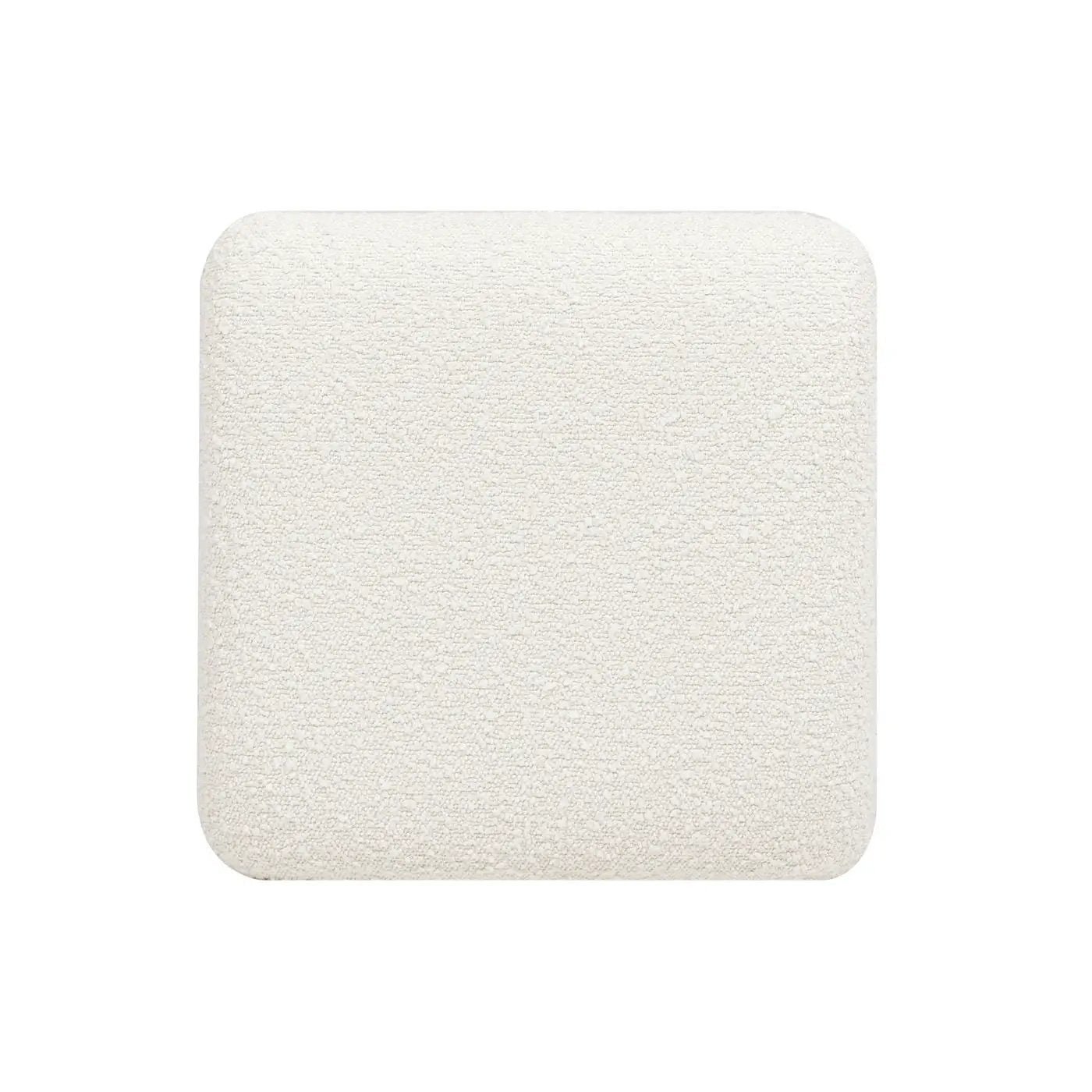Lucia - Backless Upholstered Counter Stool With Frame - Ivory White by HouseOfZazla