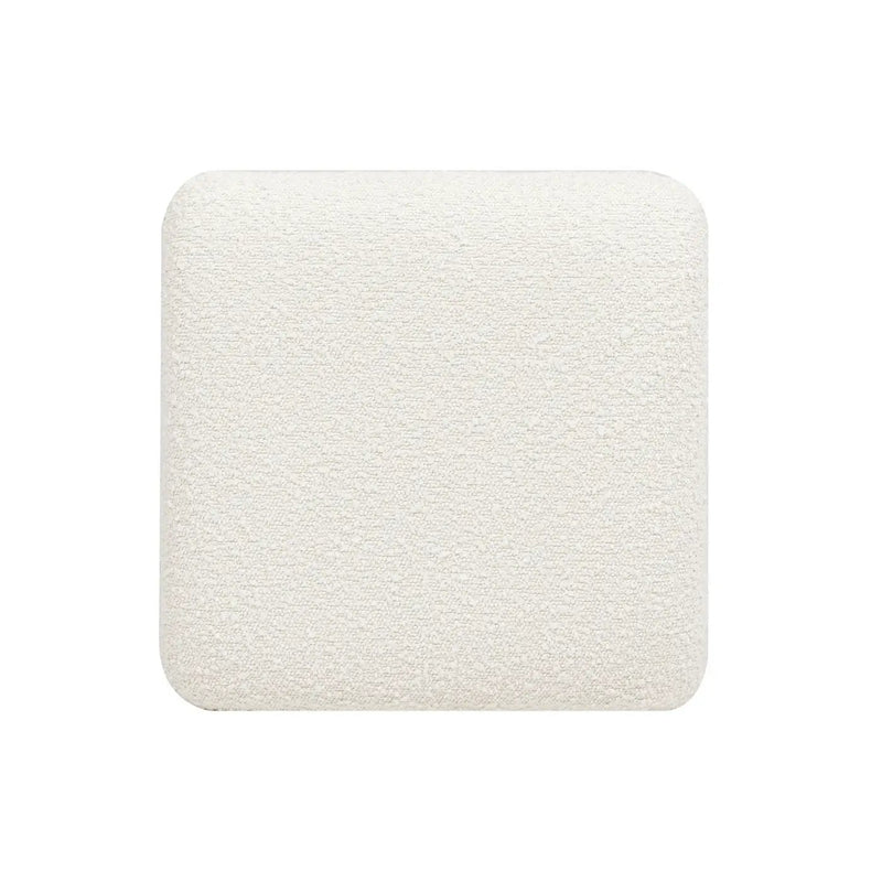 Lucia - Backless Upholstered Counter Stool With Frame - Ivory White by HouseOfZazla