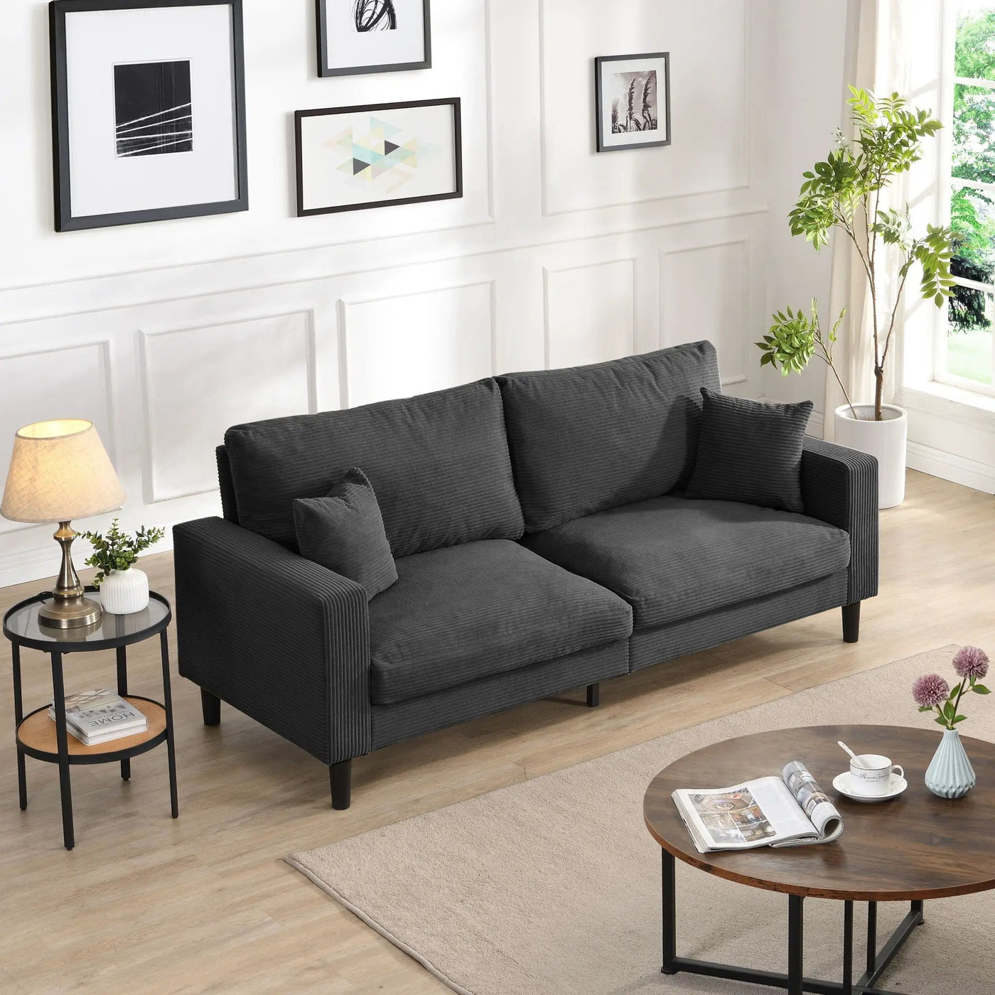 Modern Upholstered Resilience Three Seater Sofa by HouseOfZazla