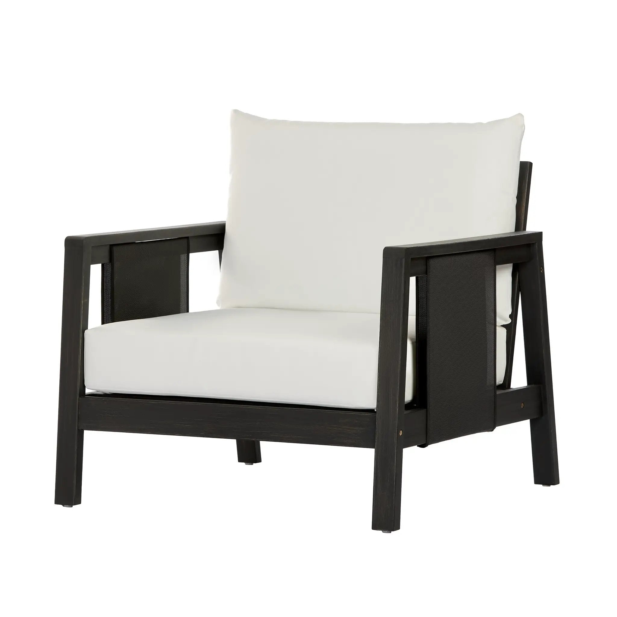 Outdoor Club Chair with Acacia Wood Frame by HouseOfZazla