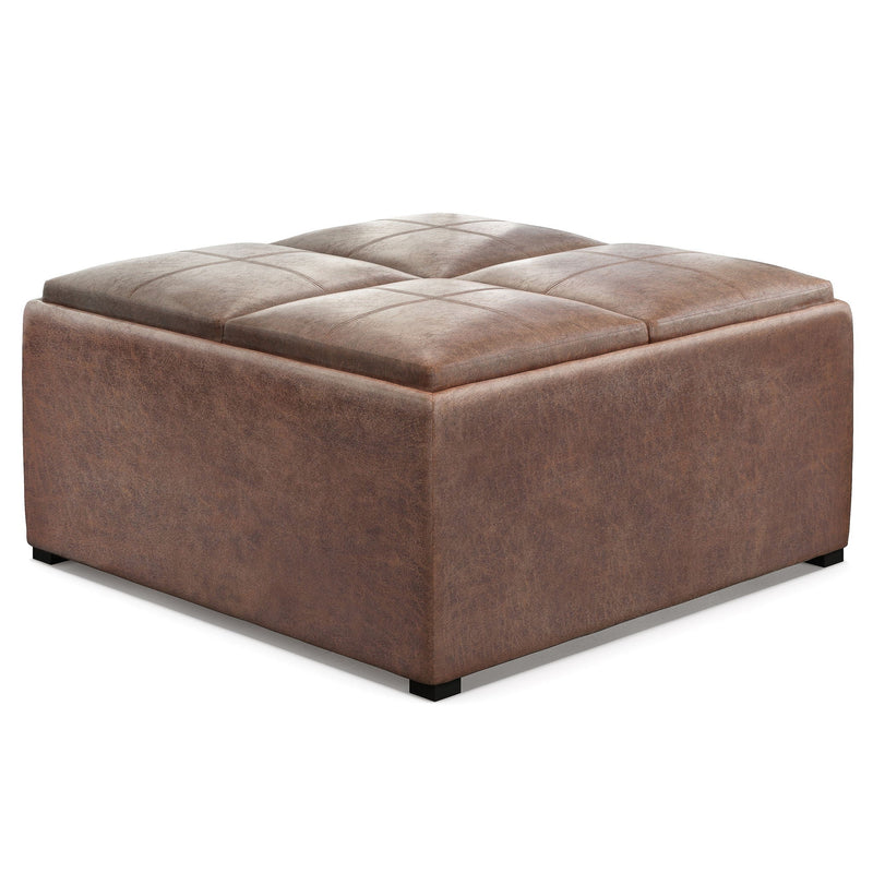 Avalon - Square Coffee Table, Storage Ottoman by HouseOfZazla
