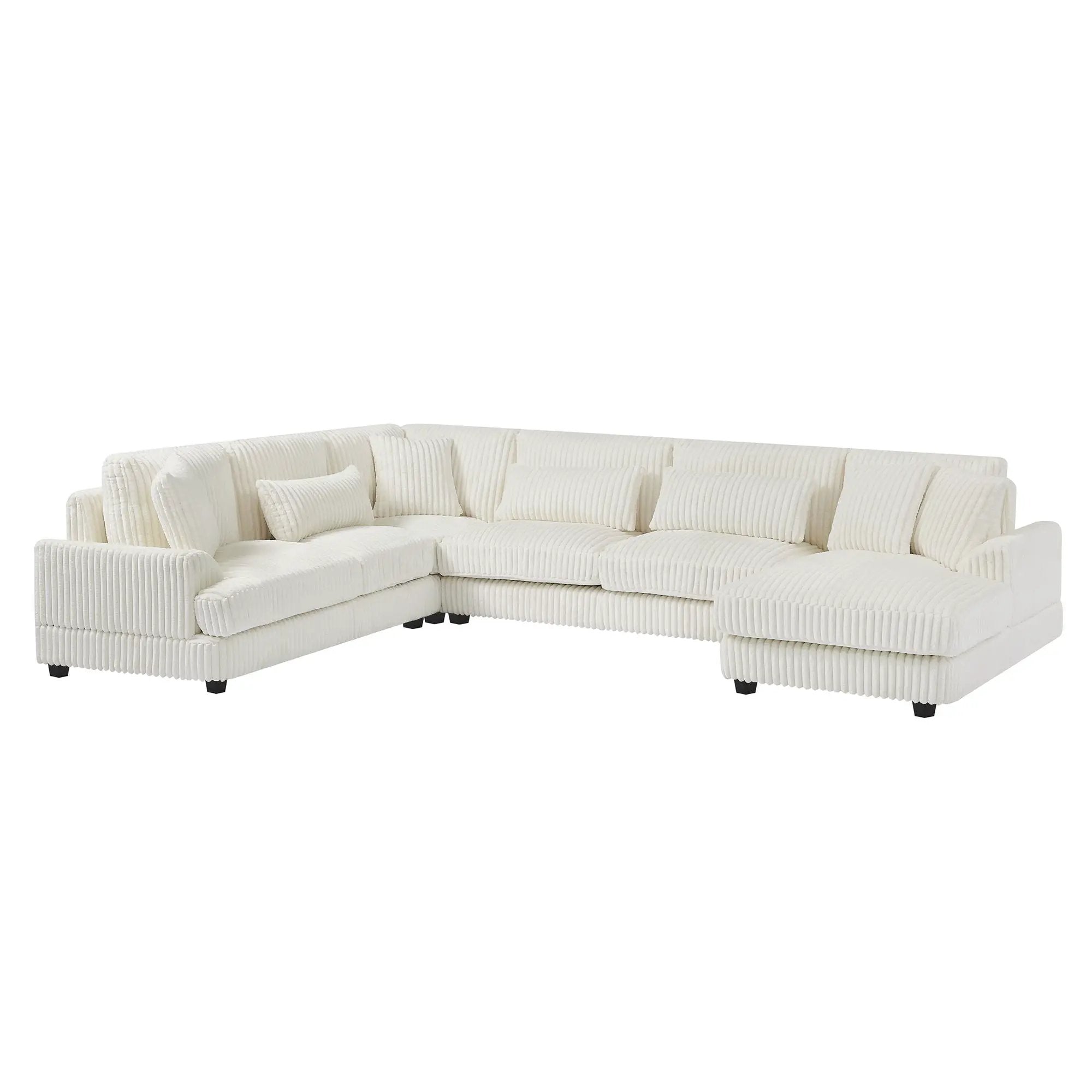 Oversized Sectional Sofa U - Shaped Sofa Couch Modern Sofa Upholstered In Soft With A Chaise Lounge For Living Room by HouseOfZazla
