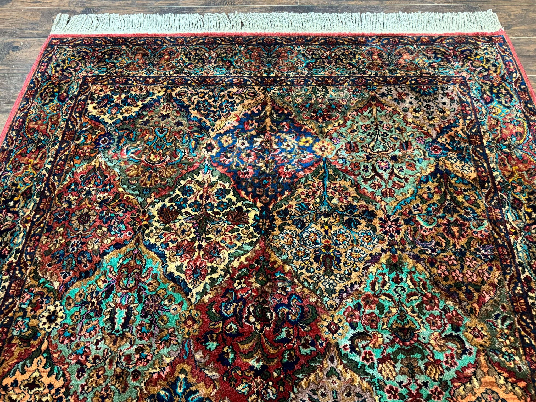 5.9 x 9 Karastan Rug Multicolor Panel Kirman #717, Original 700 Series, Wool by Jewel Rugs