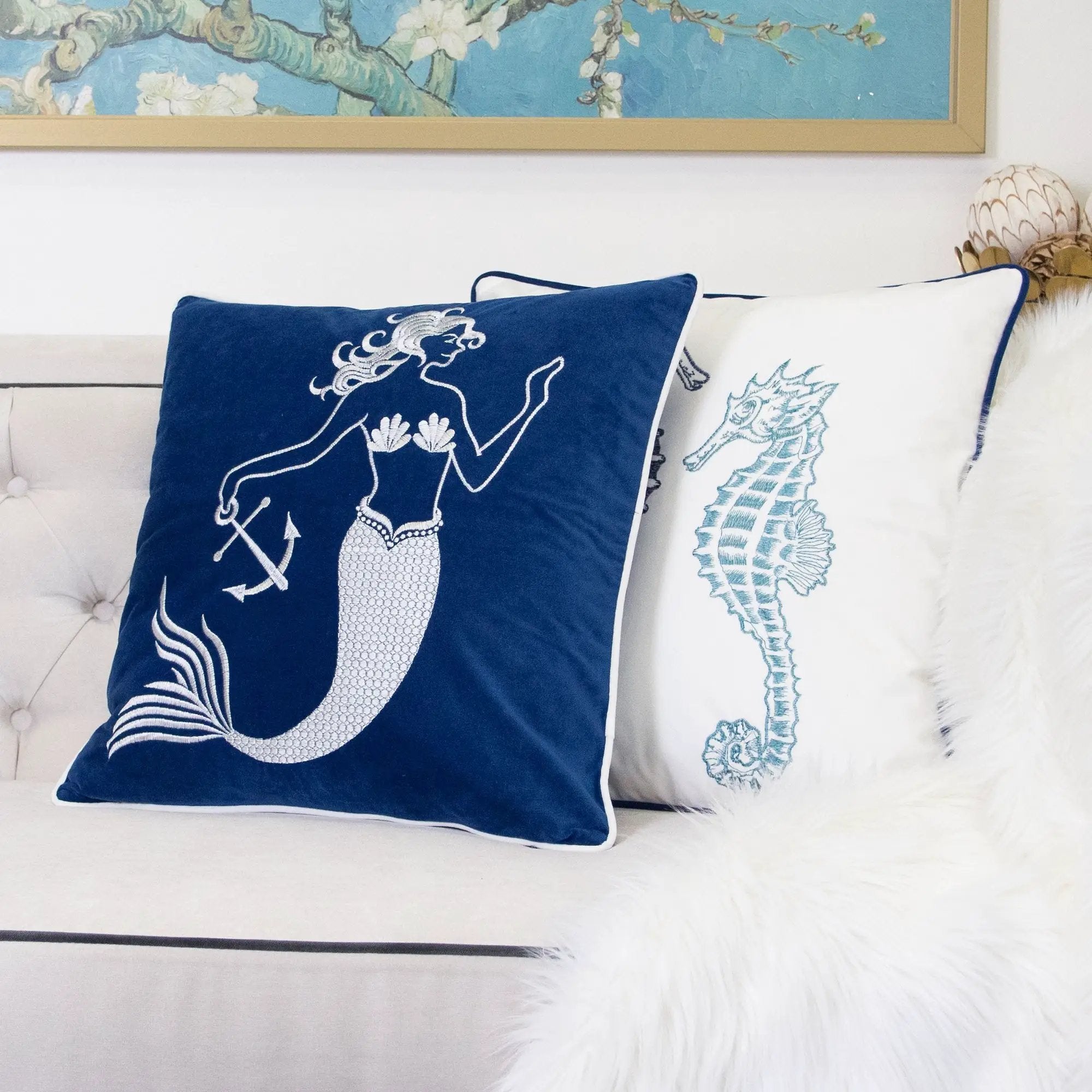 Liz Mermaid Set of 2 Pillowcases by HouseOfZazla