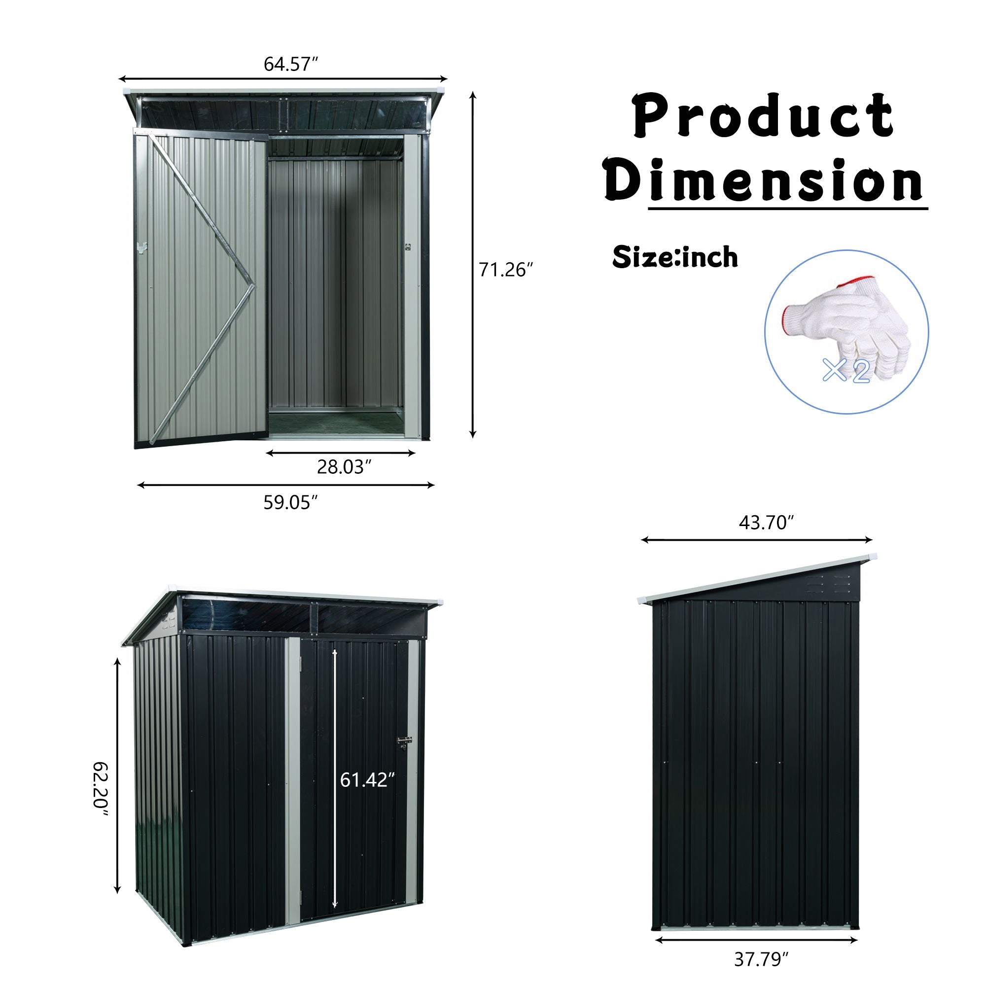 Outdoor Metal Storage Shed Transparent Plate by HouseOfZazla