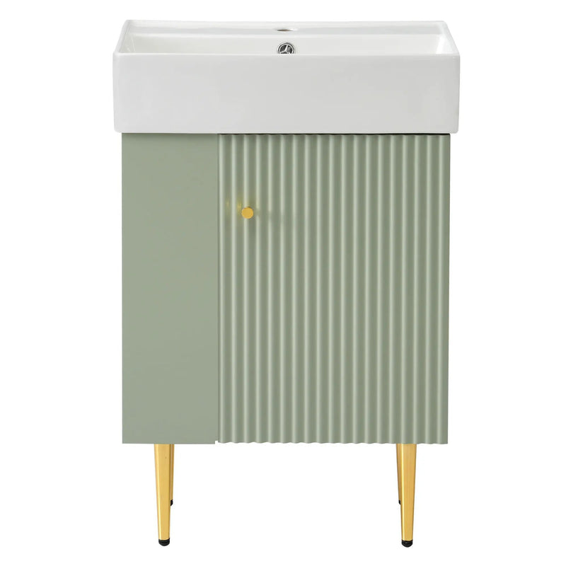 Bathroom Vanity, Combo Cabinet, Bathroom Storage Cabinet, Single Ceramic Sink by HouseOfZazla
