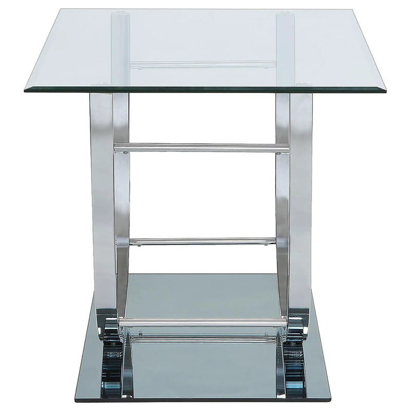 Danville 3-piece Glass Top Coffee and End Table Set Chrome by Unique Piece Furniture