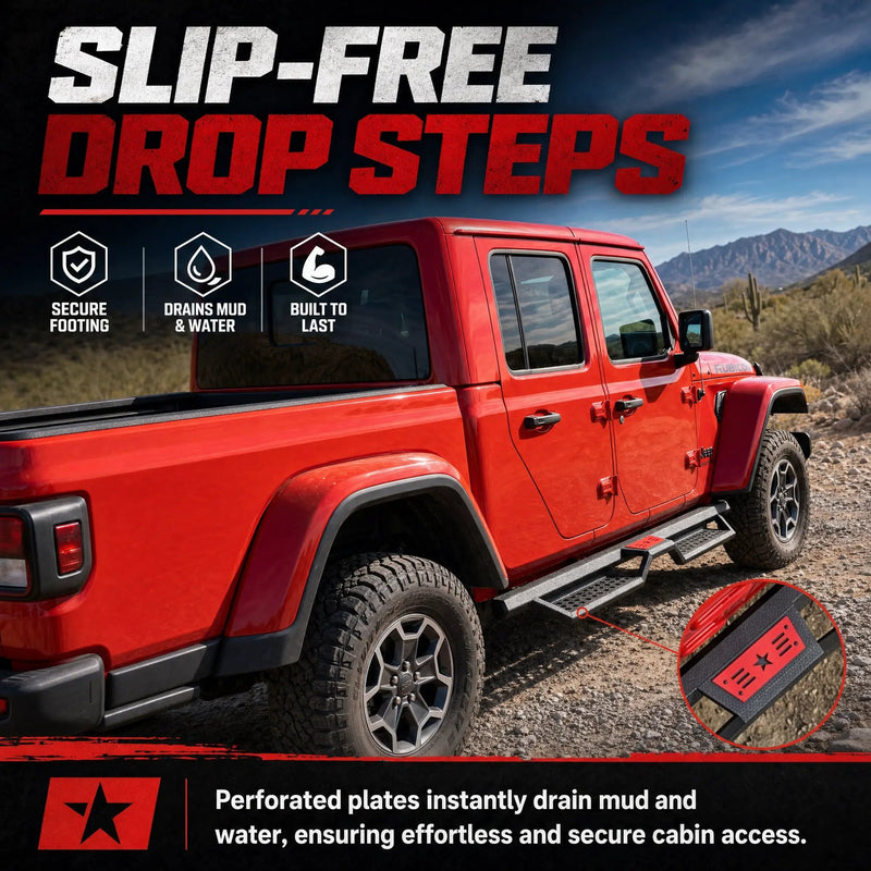 Hexagonal Style Running Boards for Jeep Gladiator JT by HouseOfZazla