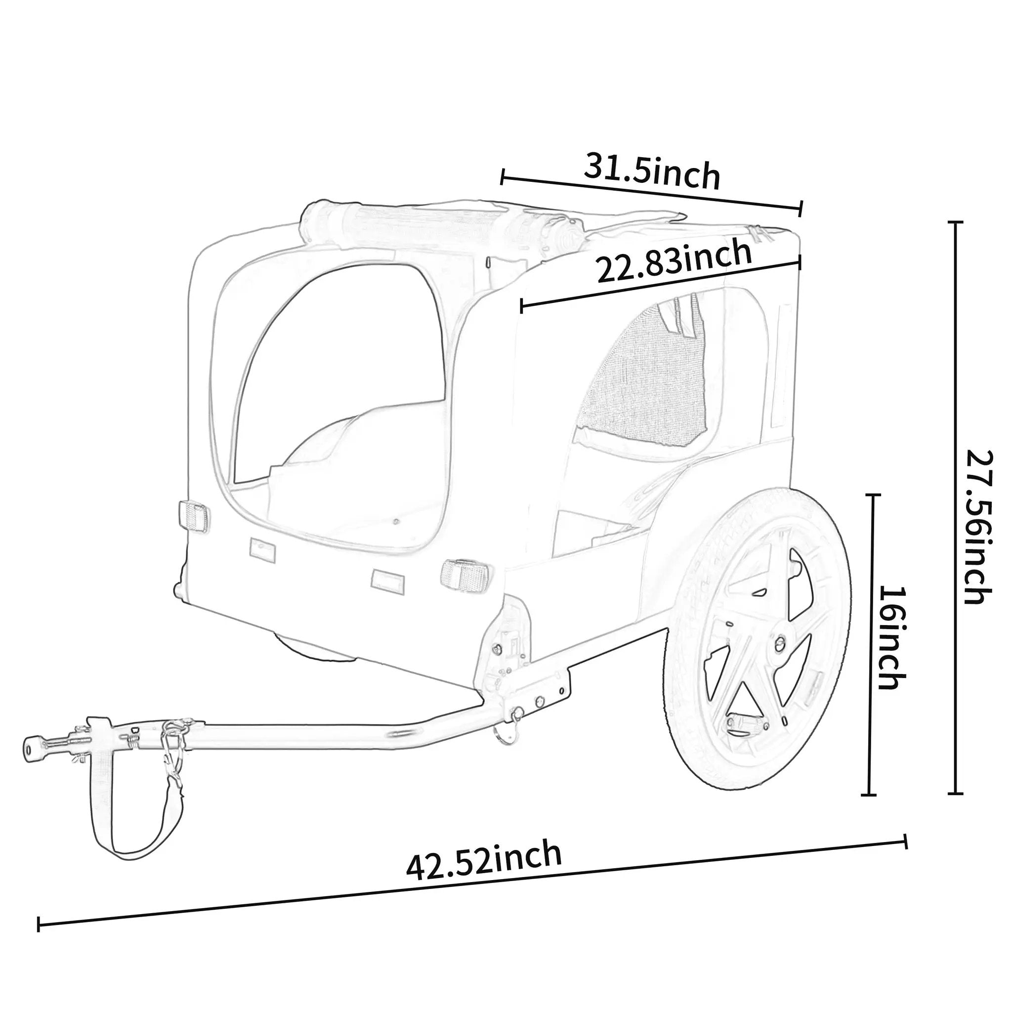 Pet Bike Trailer Dog Cart for Small and Medium Pets by HouseOfZazla