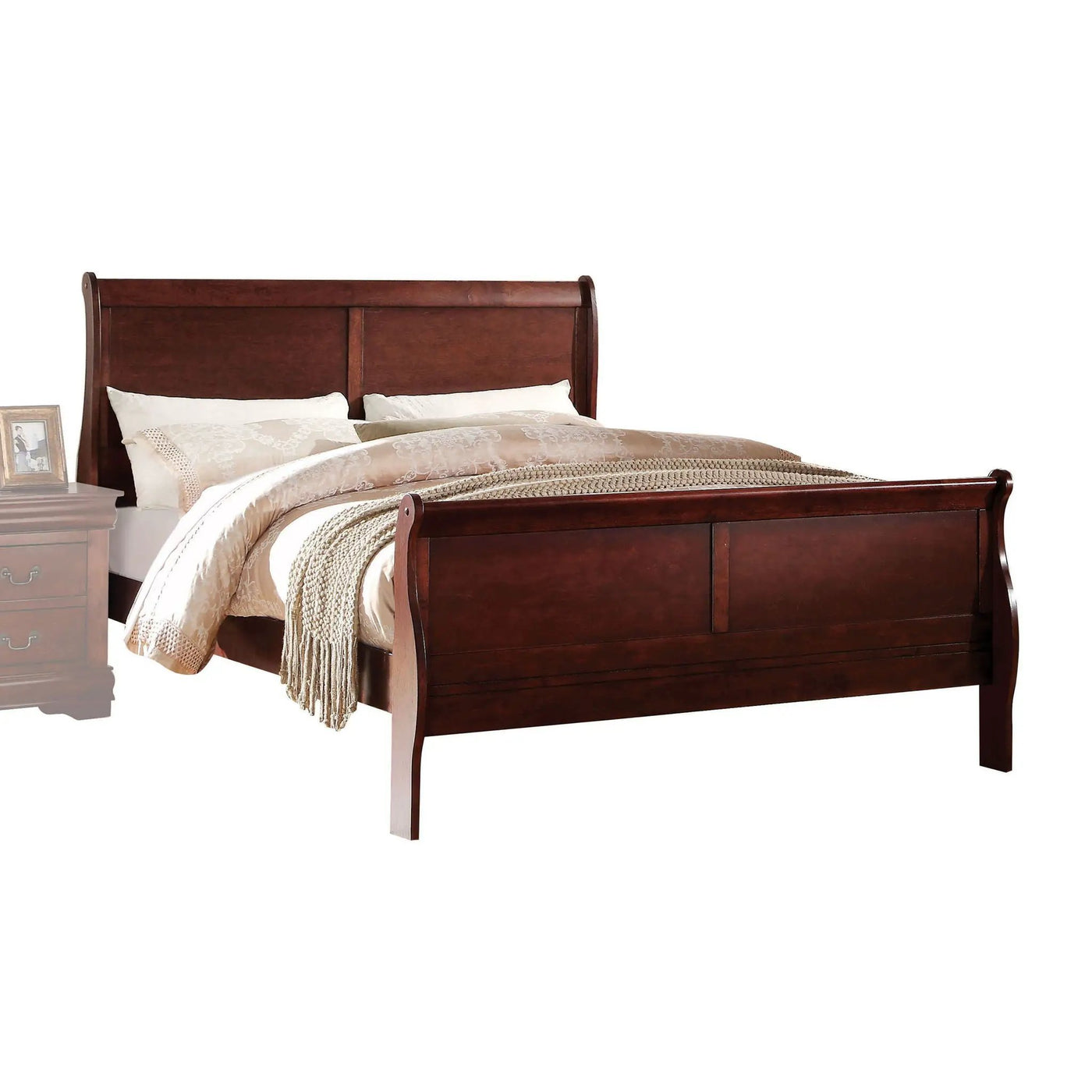 Louis Philippe Sleigh Style Bed by HouseOfZazla