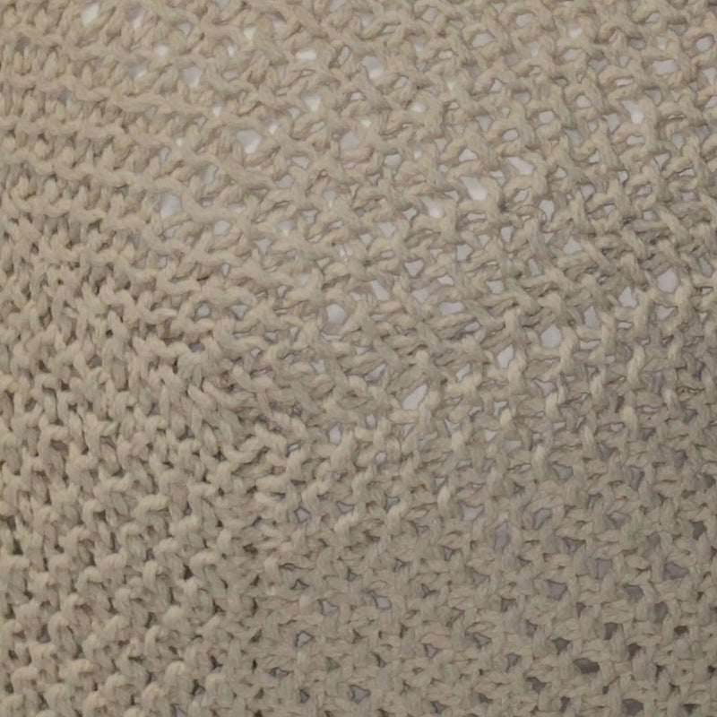 Semi Rounded Pouf, Cable Knitted, Perfect Seating by HouseOfZazla