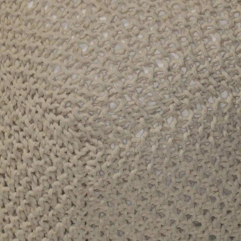 Semi Rounded Pouf Cable Knitted Perfect Seating by HouseOfZazla