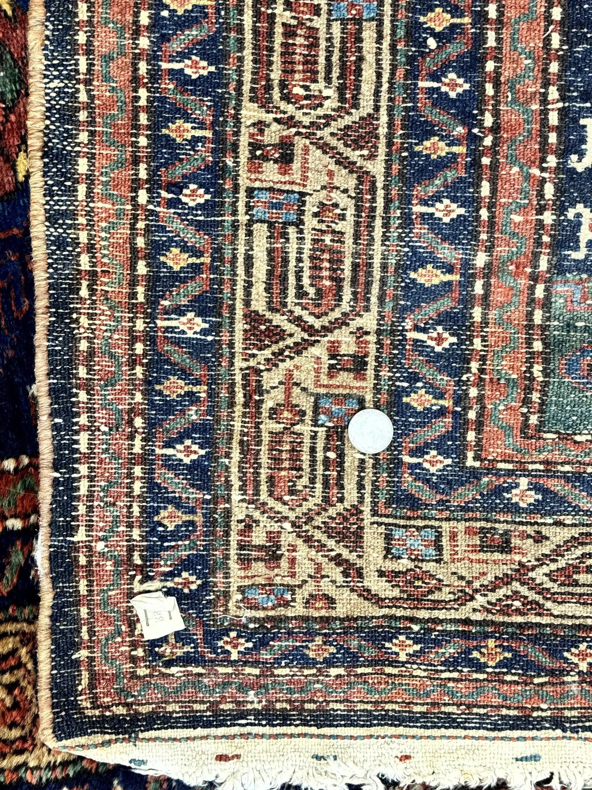 Antique Persian Sarab Runner 3x17, Blue Persian Runner Rug, Long Handmade Wool Carpet for Hallway, Rare, Tribal by Jewel Rugs