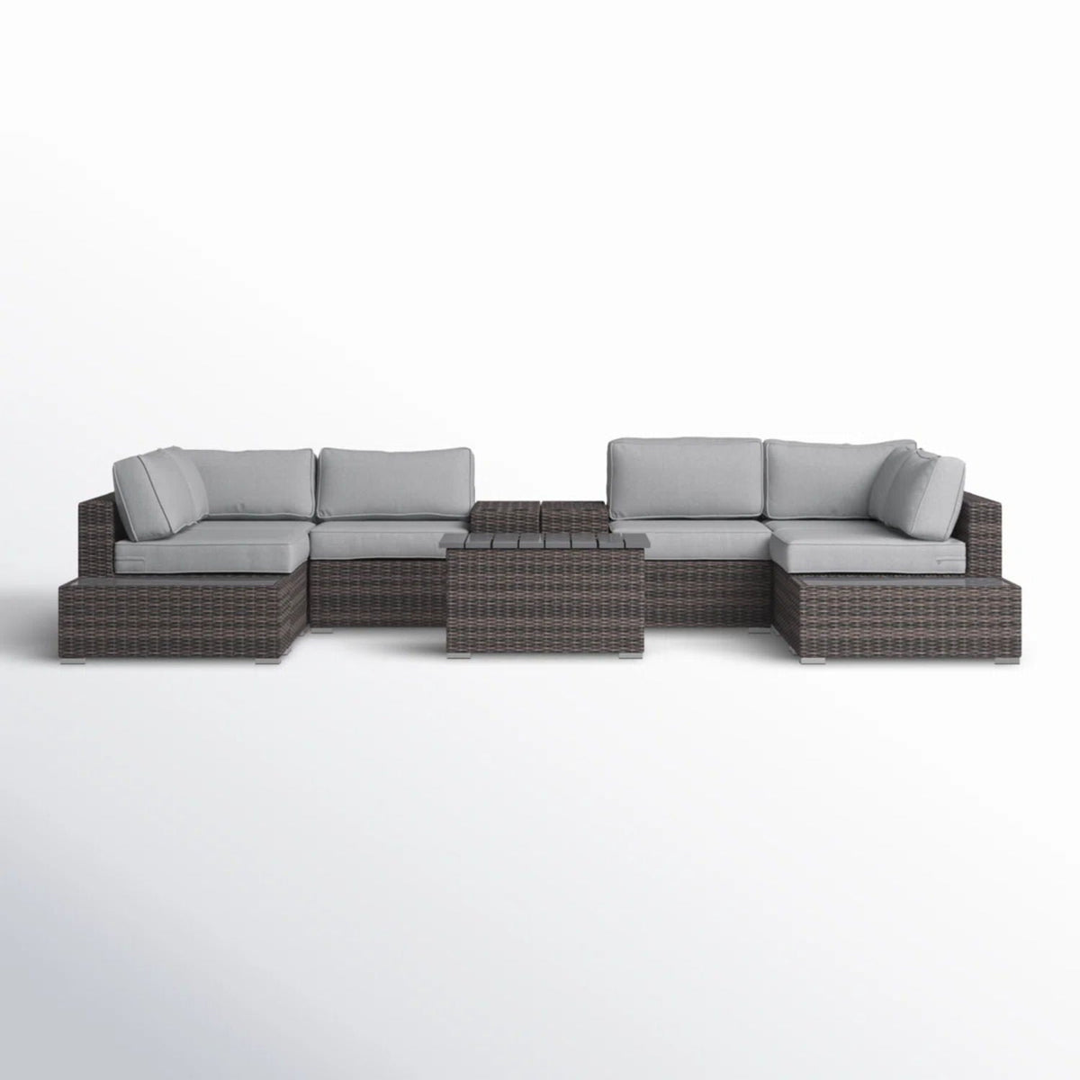 Wicker Sectional Seating Group With Cushions, photo 4 of 28