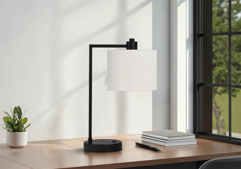 Lighting Table Lamp with USB Port Included, Modern - Black / Cream by HouseOfZazla
