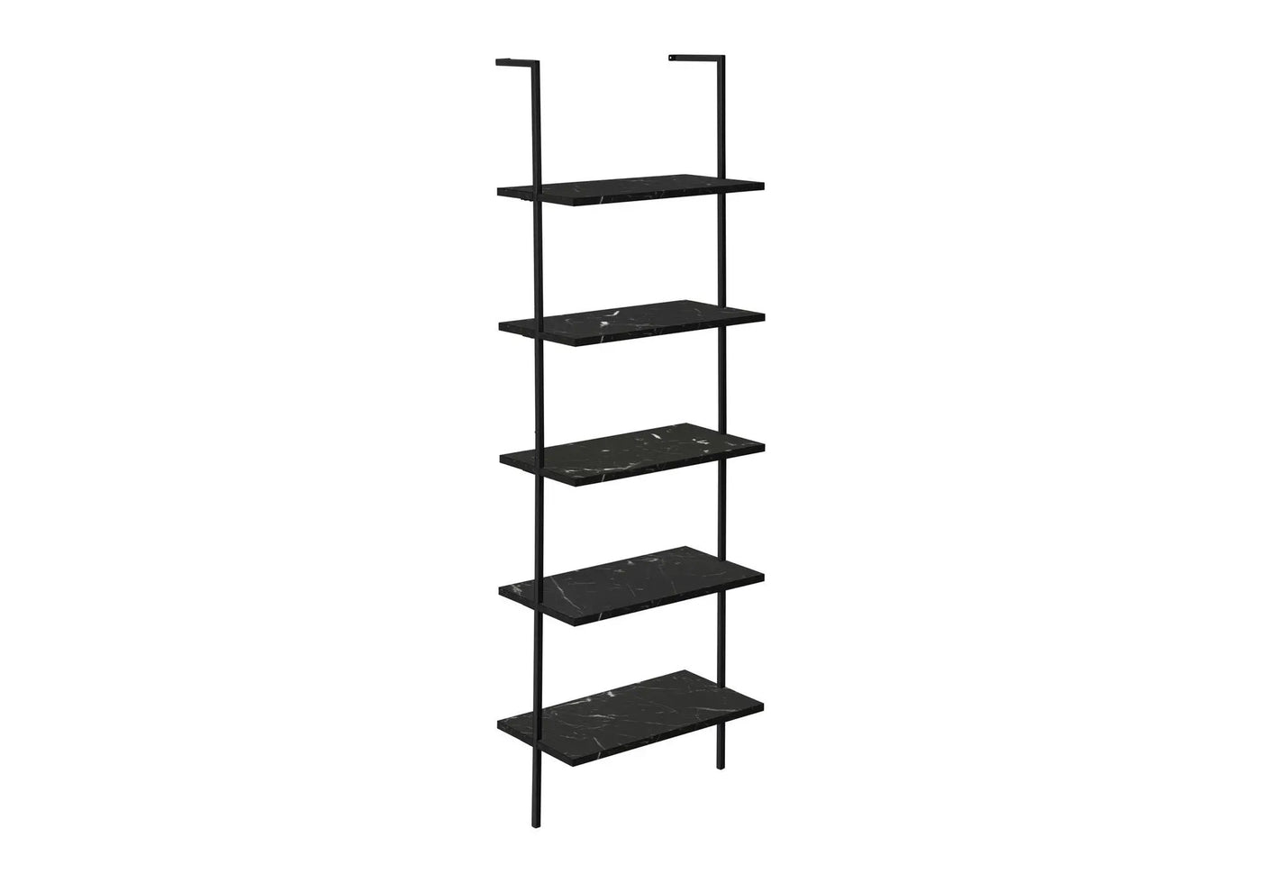 Bookshelf, Bookcase, Etagere, Ladder, 5 Tier, For Office, Marble Look Contemporary & Modern by Unique Piece Furniture