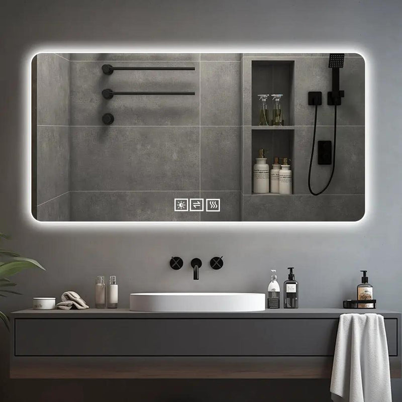 28"x60" Frameless LED Bathroom Mirror with Demist Function by HouseOfZazla