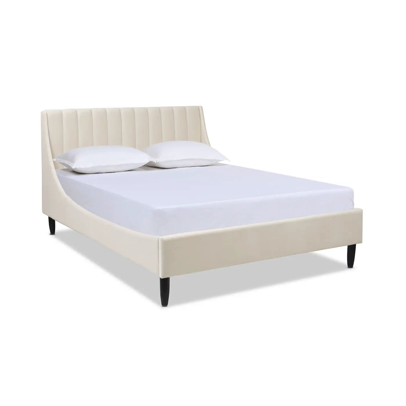 Aspen - Vertical Tufted Modern Headboard Platform Bed Set by HouseOfZazla
