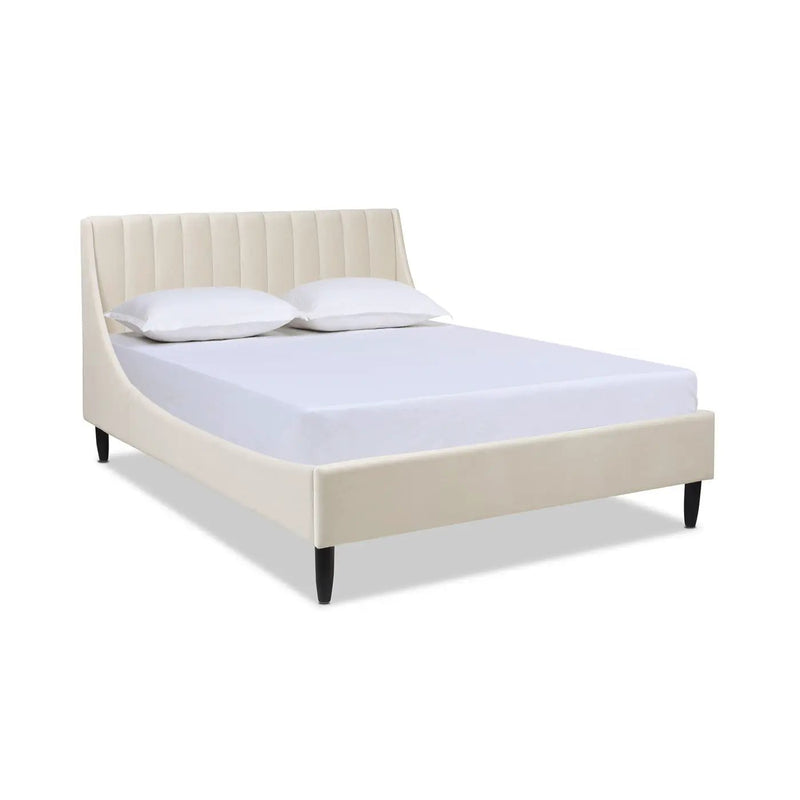 Aspen - Vertical Tufted Modern Headboard Platform Bed Set by HouseOfZazla