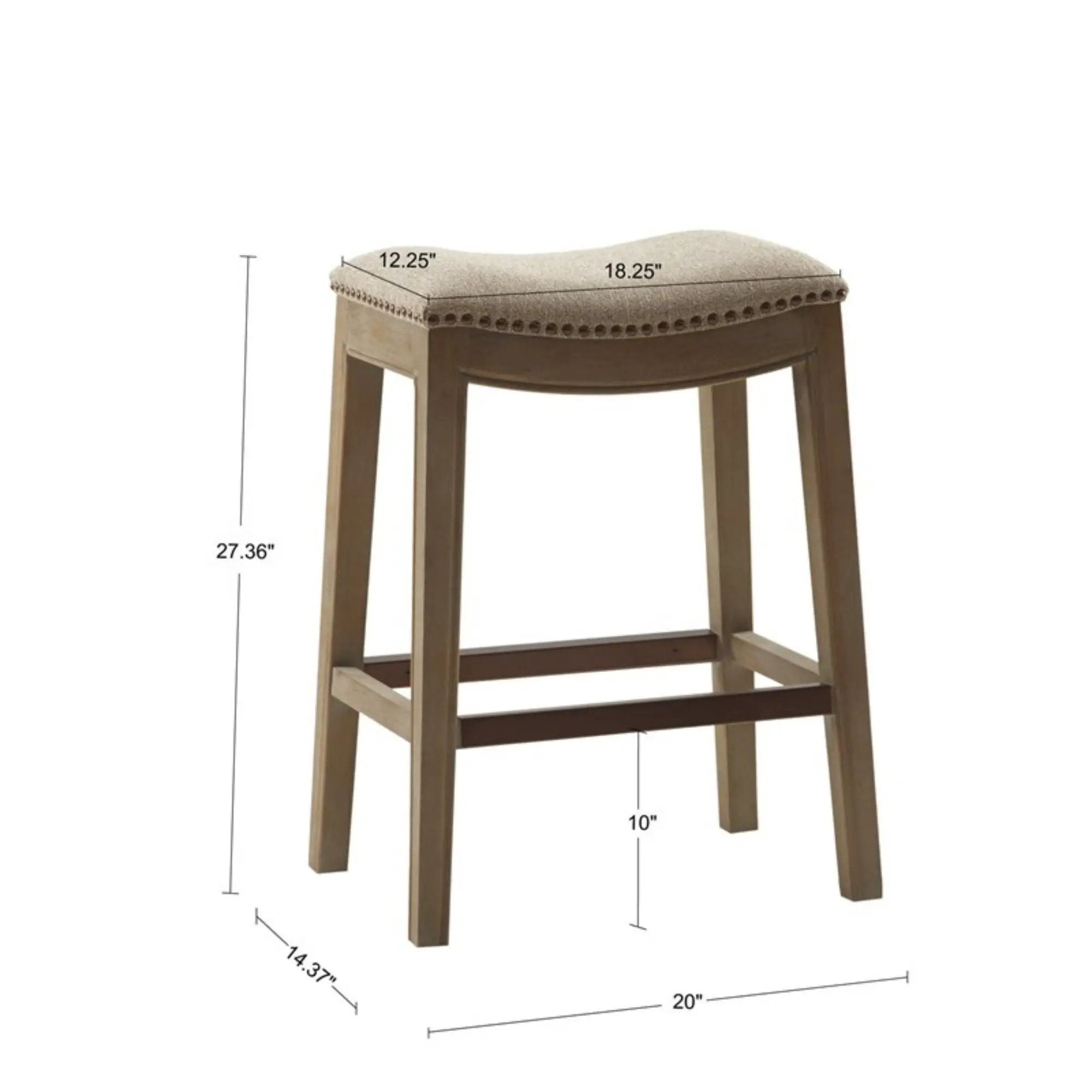 Saddle Counter Stool With High Density Foam by Unique Piece Furniture