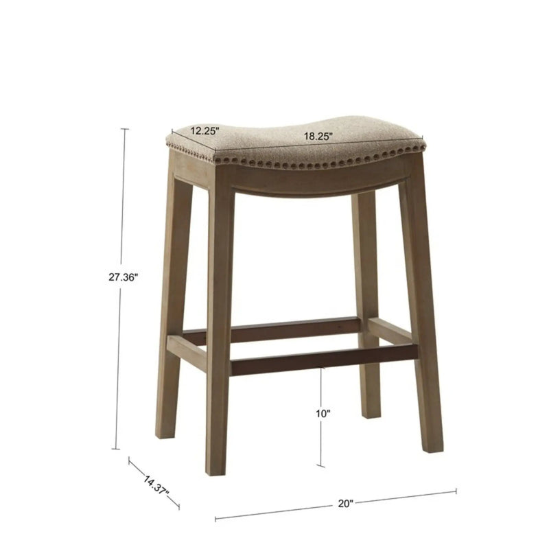 Saddle Counter Stool With High Density Foam by Unique Piece Furniture