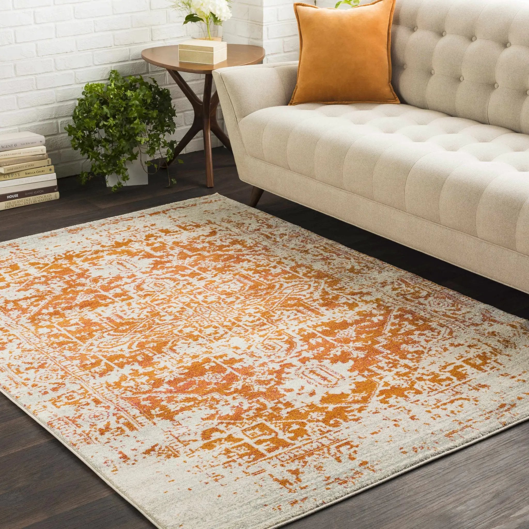 Fairmount Orange Area Rug - Clearance by Boutique Rugs