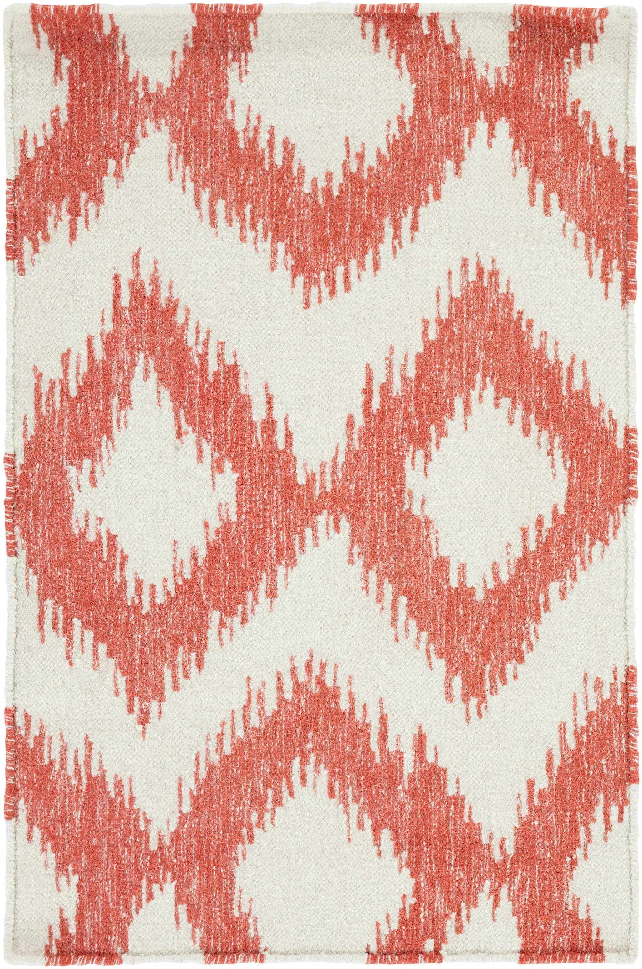 Oradell Red Ikat Wool Rug - Clearance by Boutique Rugs