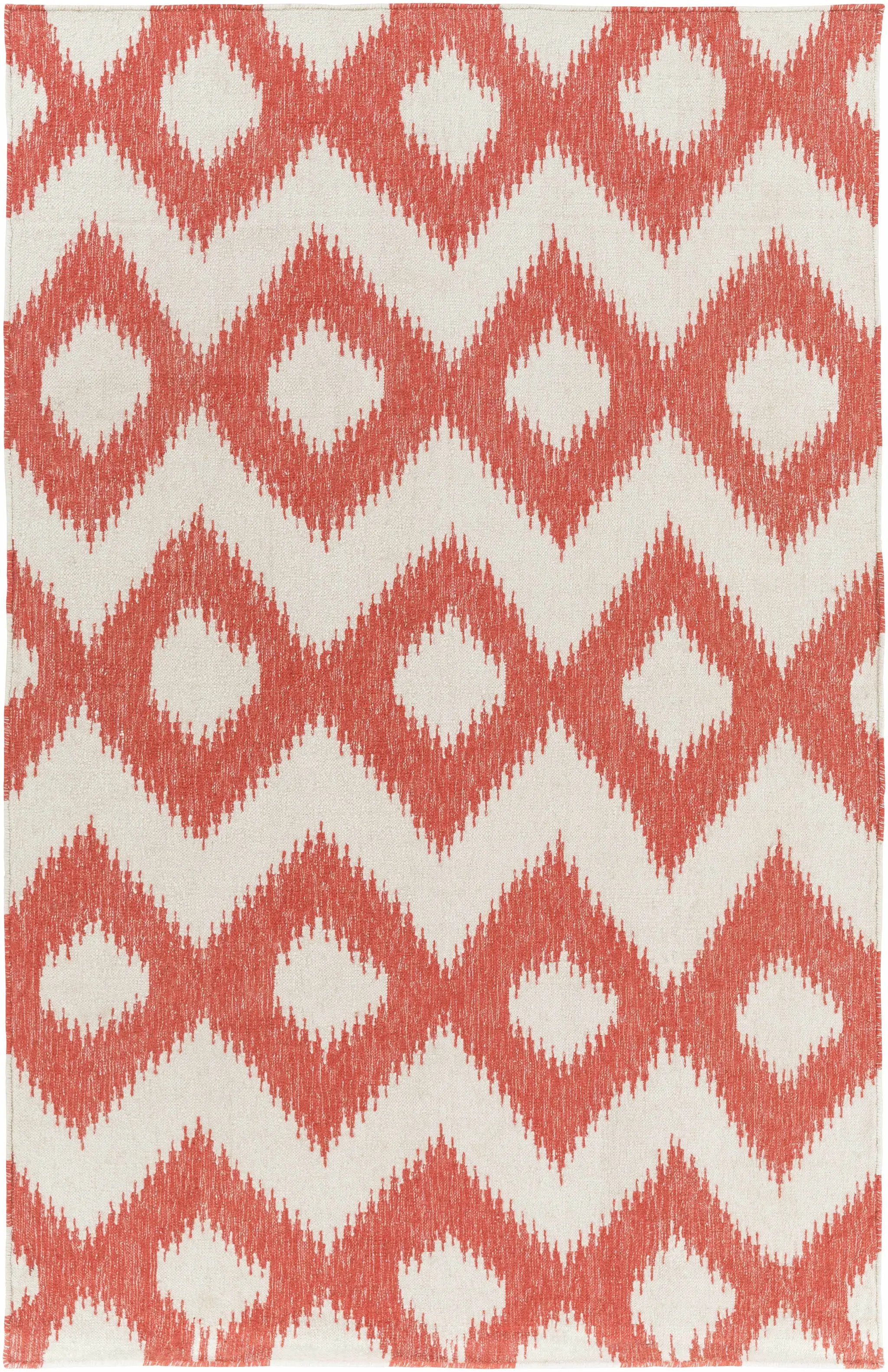 Oradell Red Ikat Wool Rug - Clearance by Boutique Rugs
