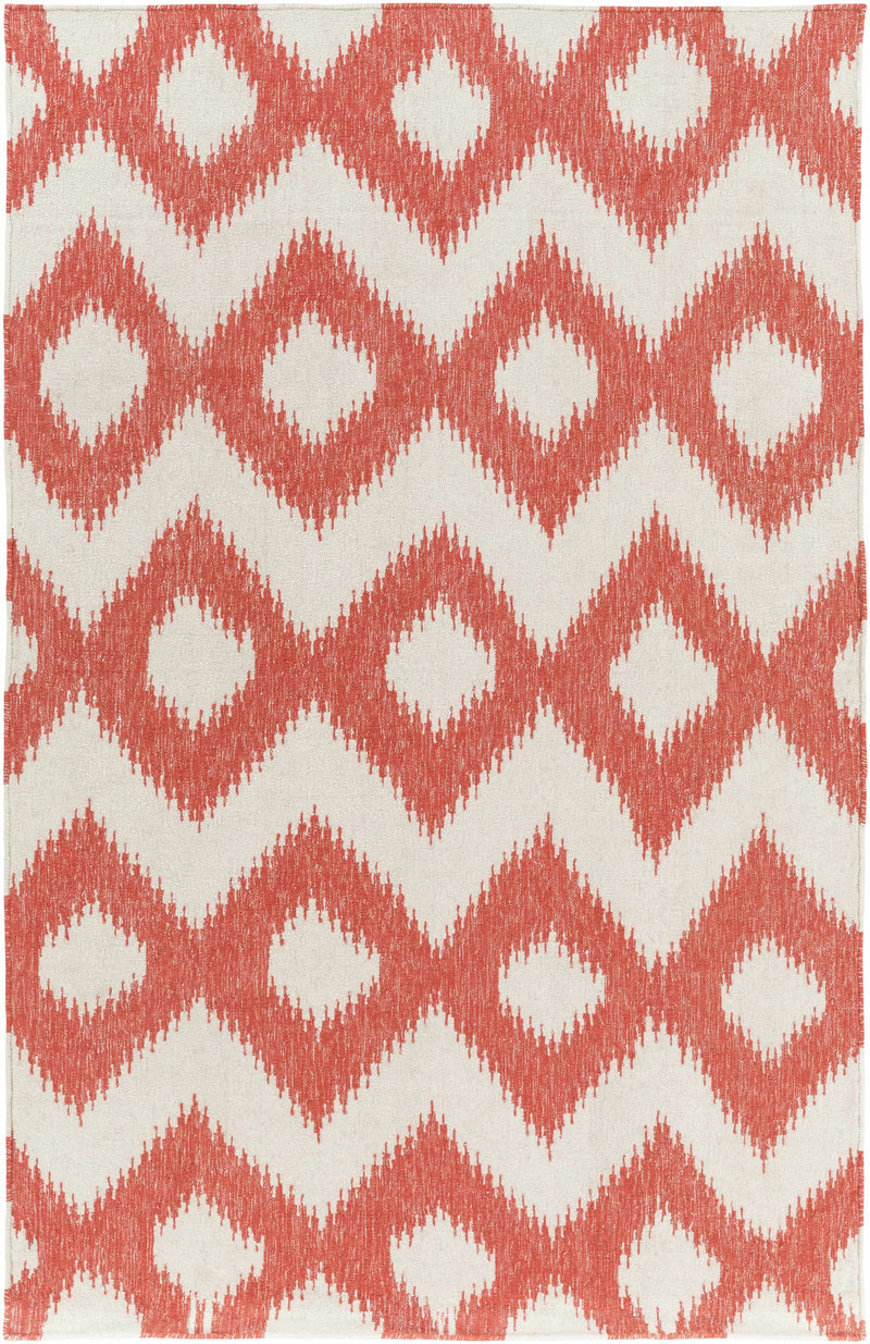 Oradell Red Ikat Wool Rug - Clearance by Boutique Rugs