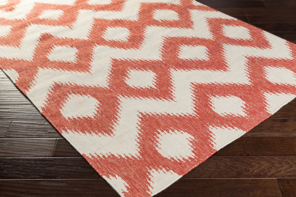 Oradell Red Ikat Wool Rug - Clearance, photo 2 of 6