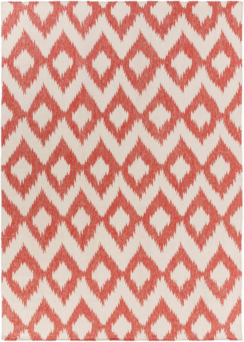Oradell Red Ikat Wool Rug - Clearance by Boutique Rugs