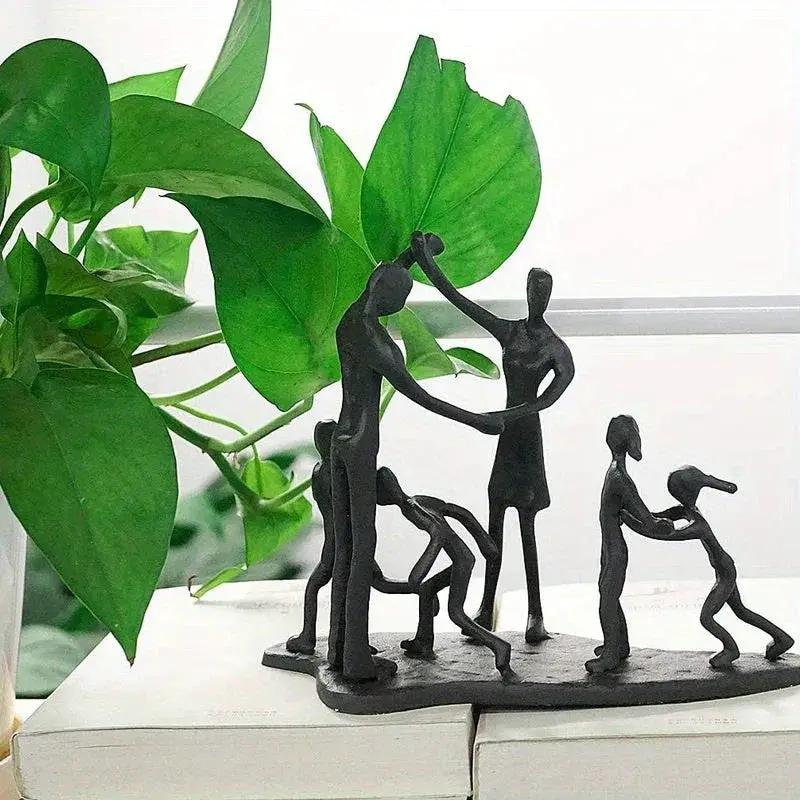 Abstract Family Together Sculpture for Modern Home Decor by House Of Avana