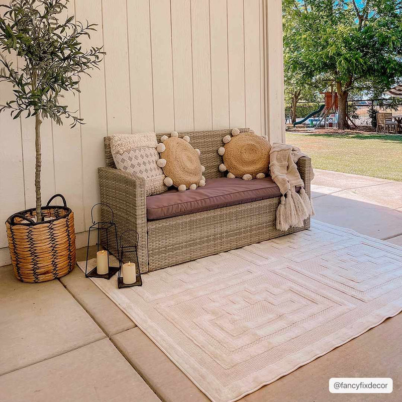 Yves Cream Outdoor Rug - Clearance by Boutique Rugs