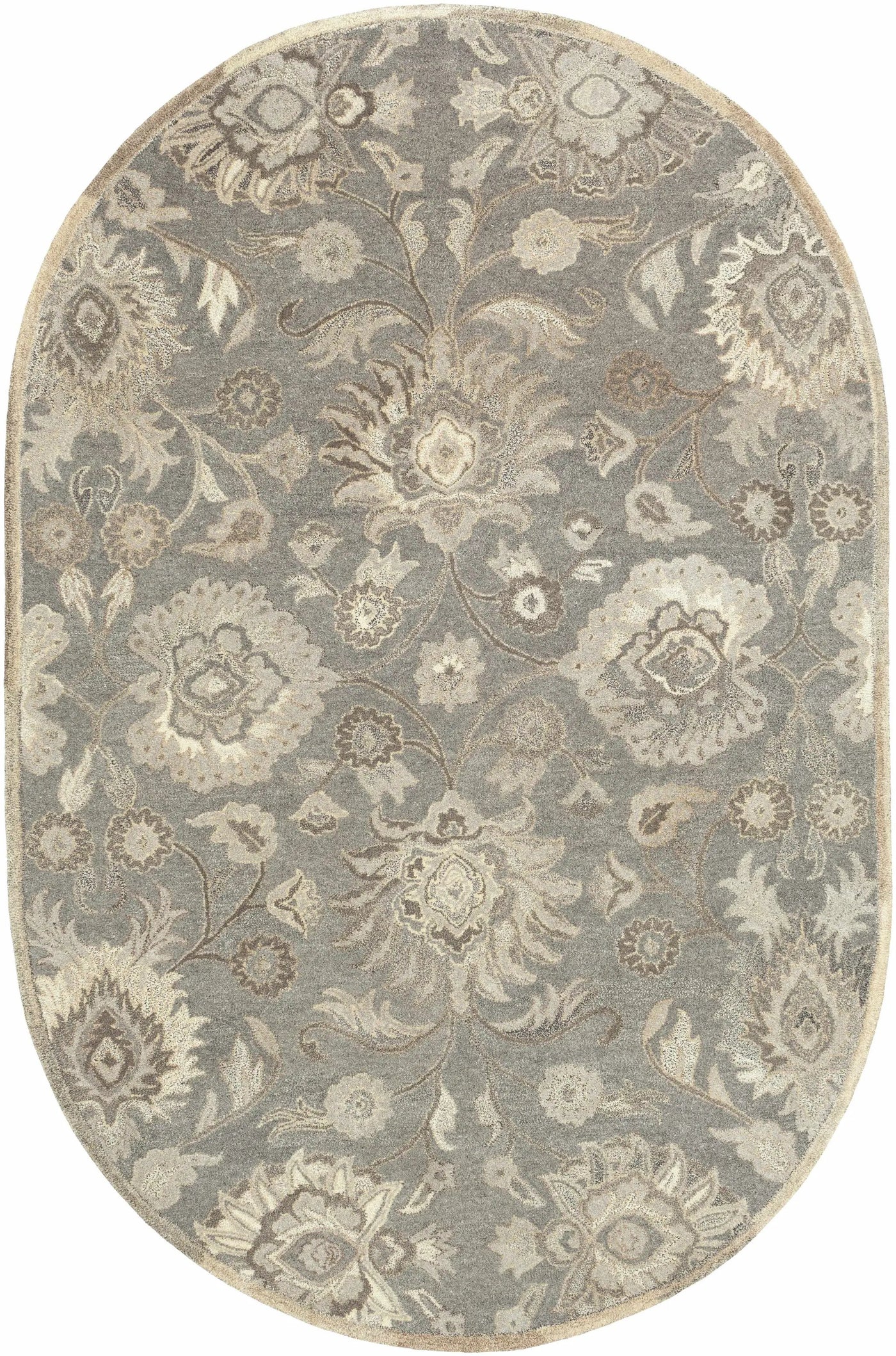 Conesus 1195 Hand Tufted Ivory & Taupe Wool Rug by Boutique Rugs
