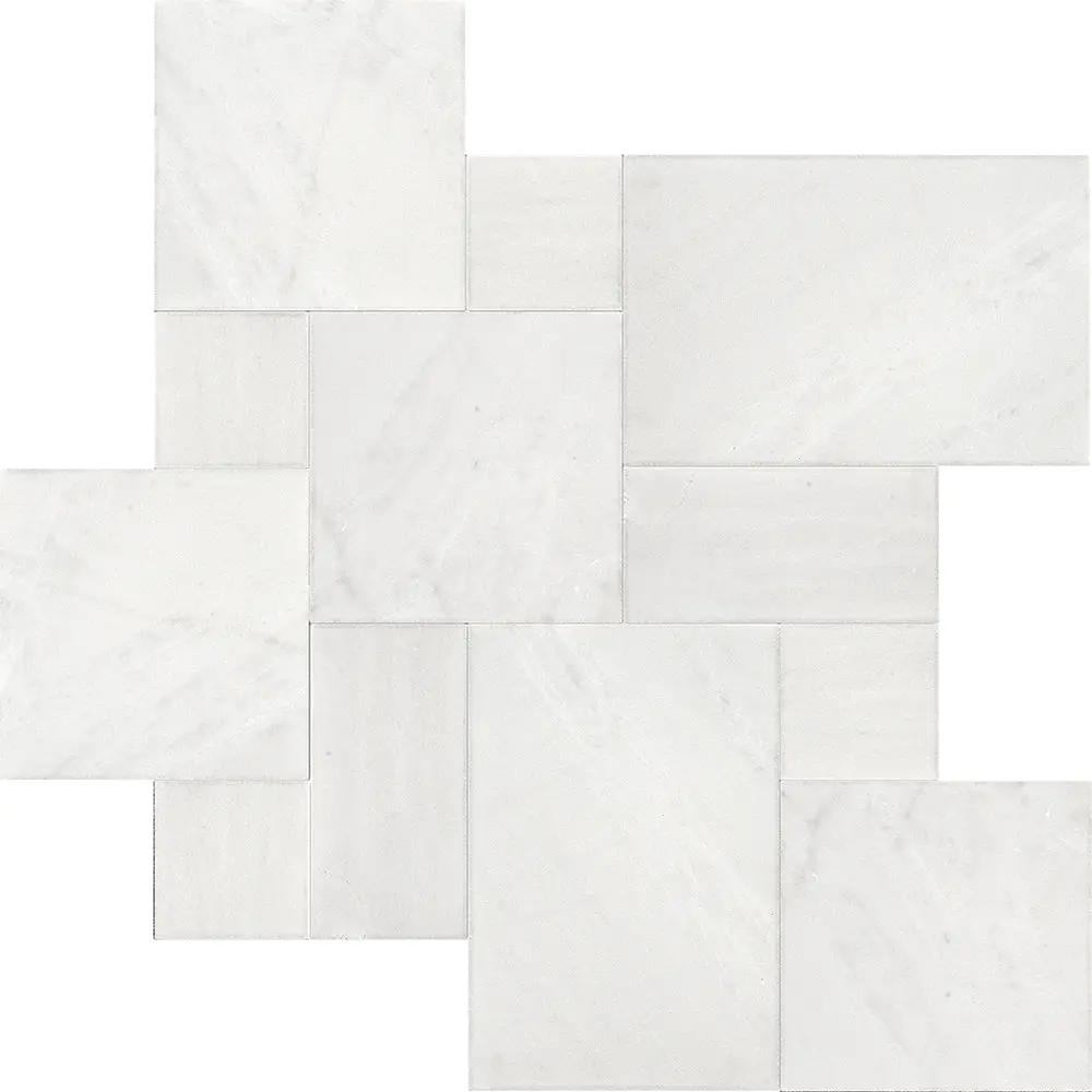 Fantasia Blanca Textured Marble Versailles Pattern