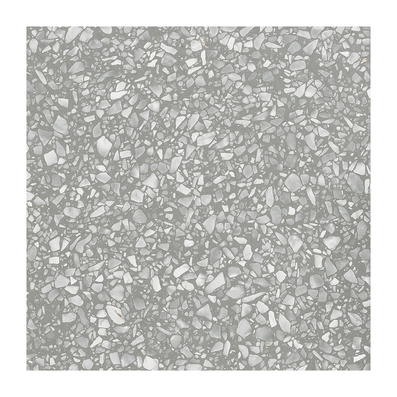 Fashion Grey Matte Terrazzo Look Porcelain Tiles 24x24 Porcelain Matte 24x24 Tiles