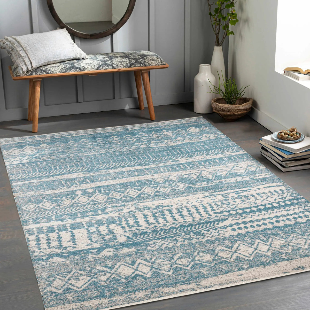 Fatsa Washable Area Rug - Clearance, installed in a room