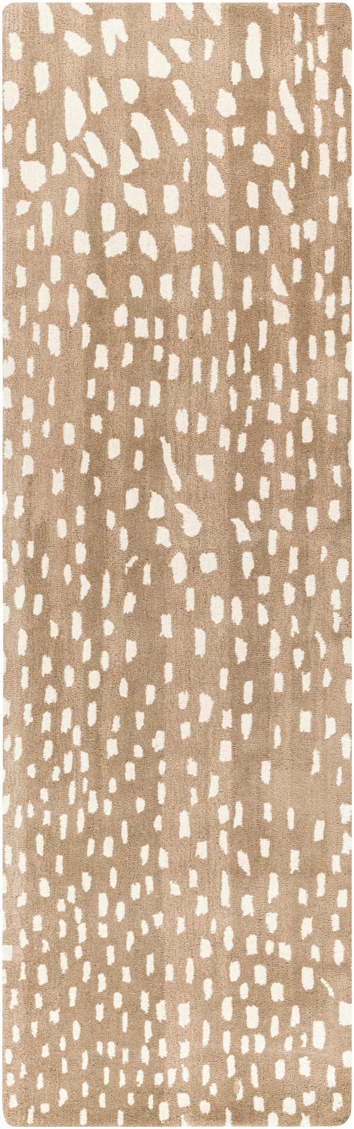Athena Brown Giraffe Print Wool Rug, photo 3 of 13
