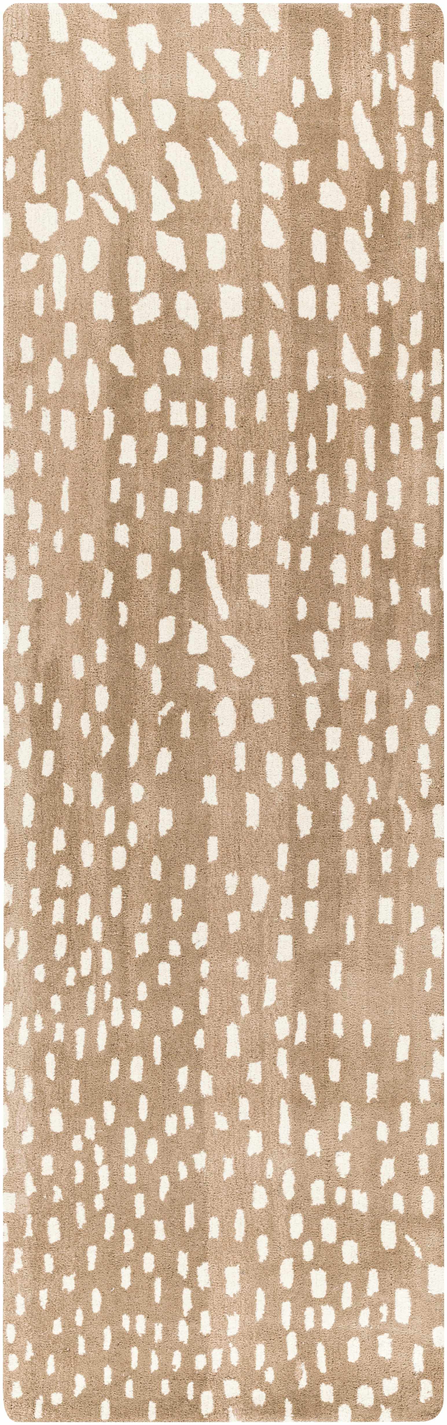 Athena Brown Giraffe Print Wool Rug by Boutique Rugs