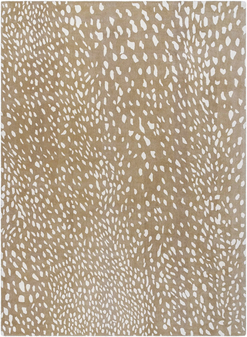 Athena Brown Giraffe Print Wool Rug by Boutique Rugs