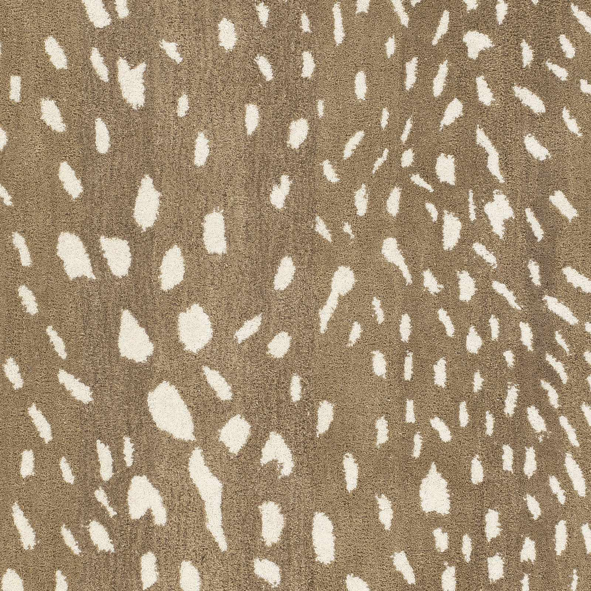 Athena Brown Giraffe Print Wool Rug, sample swatch