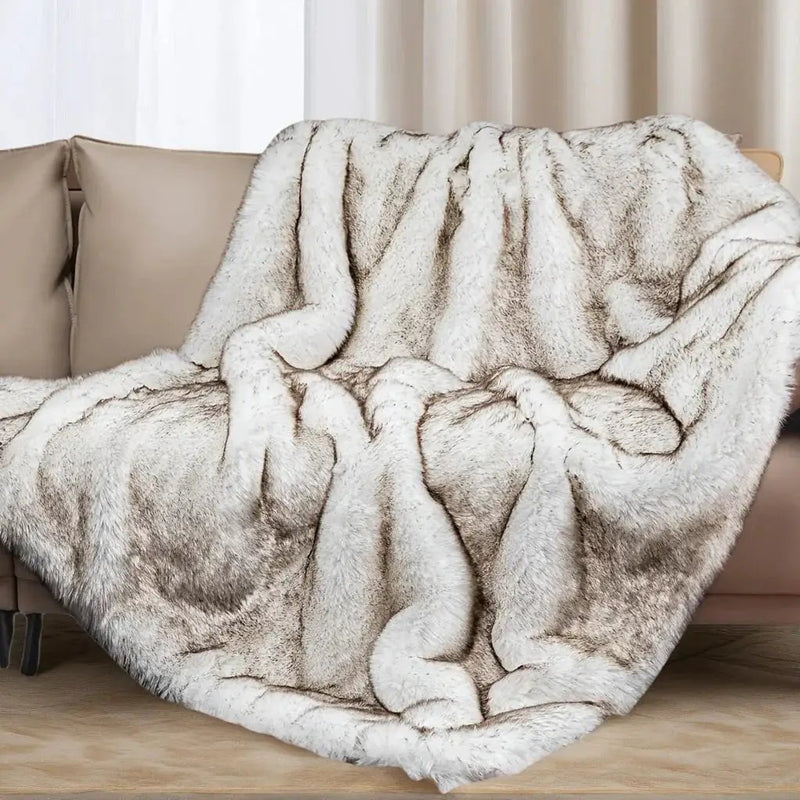Faux Fur Blanket - Super Soft 1000GSM 60x80 by House Of Avana