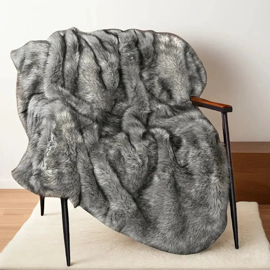 Faux Fur Blanket - Super Soft 1000GSM 60x80 by House Of Avana