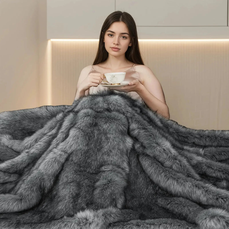 Faux Fur Blanket - Super Soft 1000GSM 60x80 by House Of Avana
