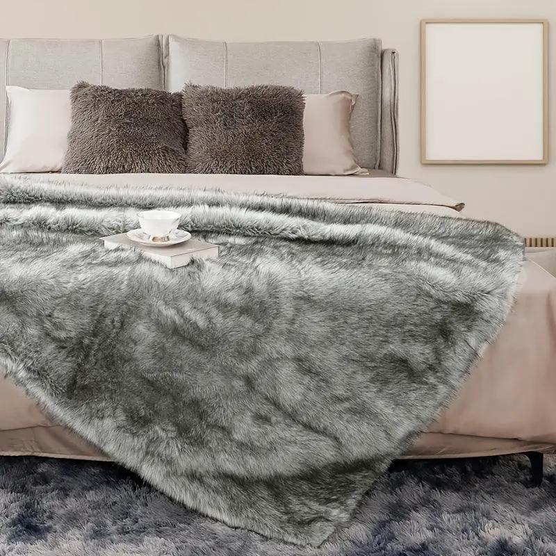 Faux Fur Blanket - Super Soft 1000GSM 60x80 by House Of Avana